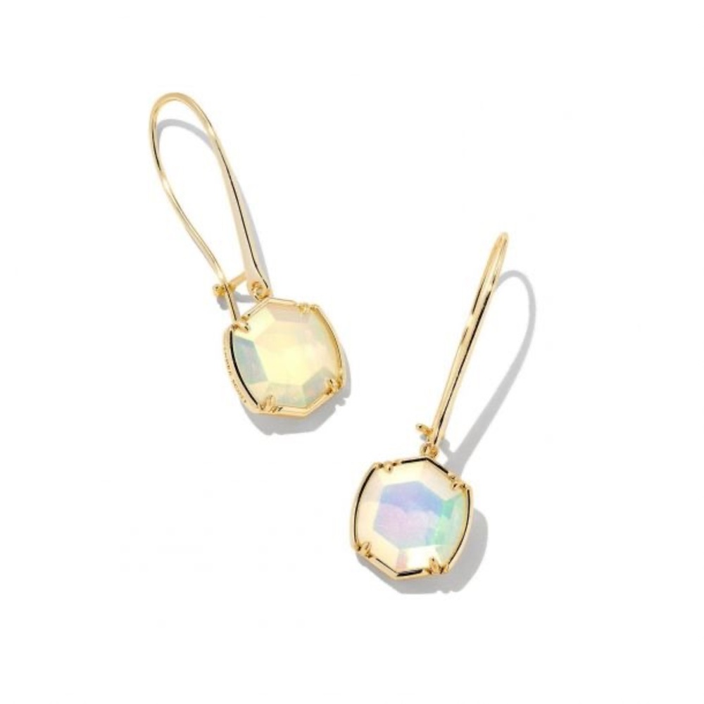 Kendra Scott Gold Opal Drop Earrings